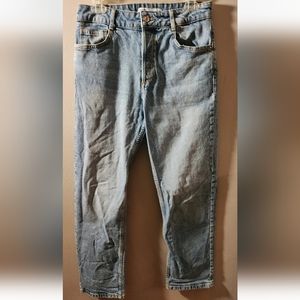 Zara Women's Denim Jeans Size 6 Blue High Rise Straight Leg Jeans